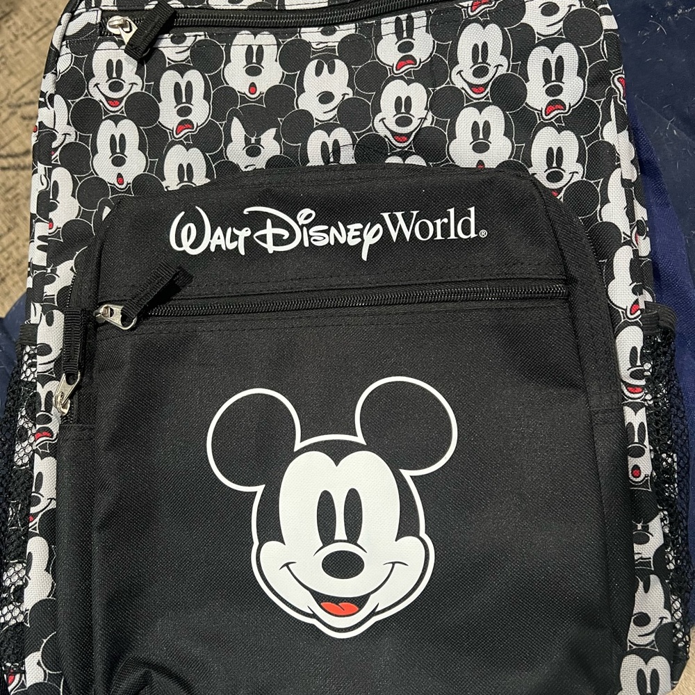 Walt Disney World Black and White Backpack NWT